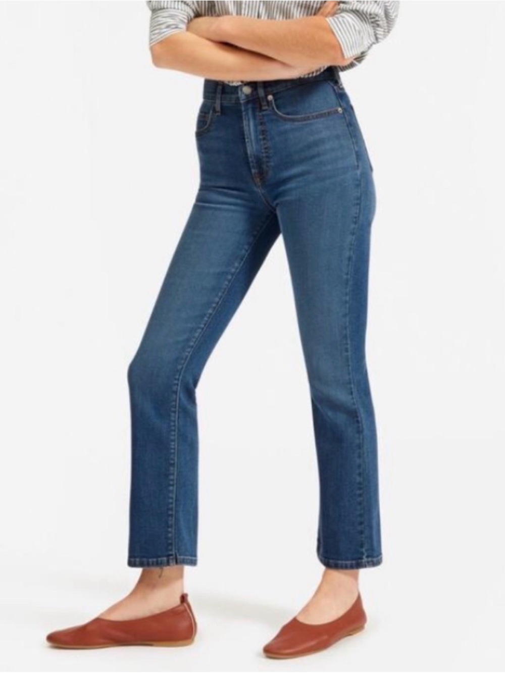 Everlane women’s Authentic stretch slim bootcut high-waist Jeans size 29